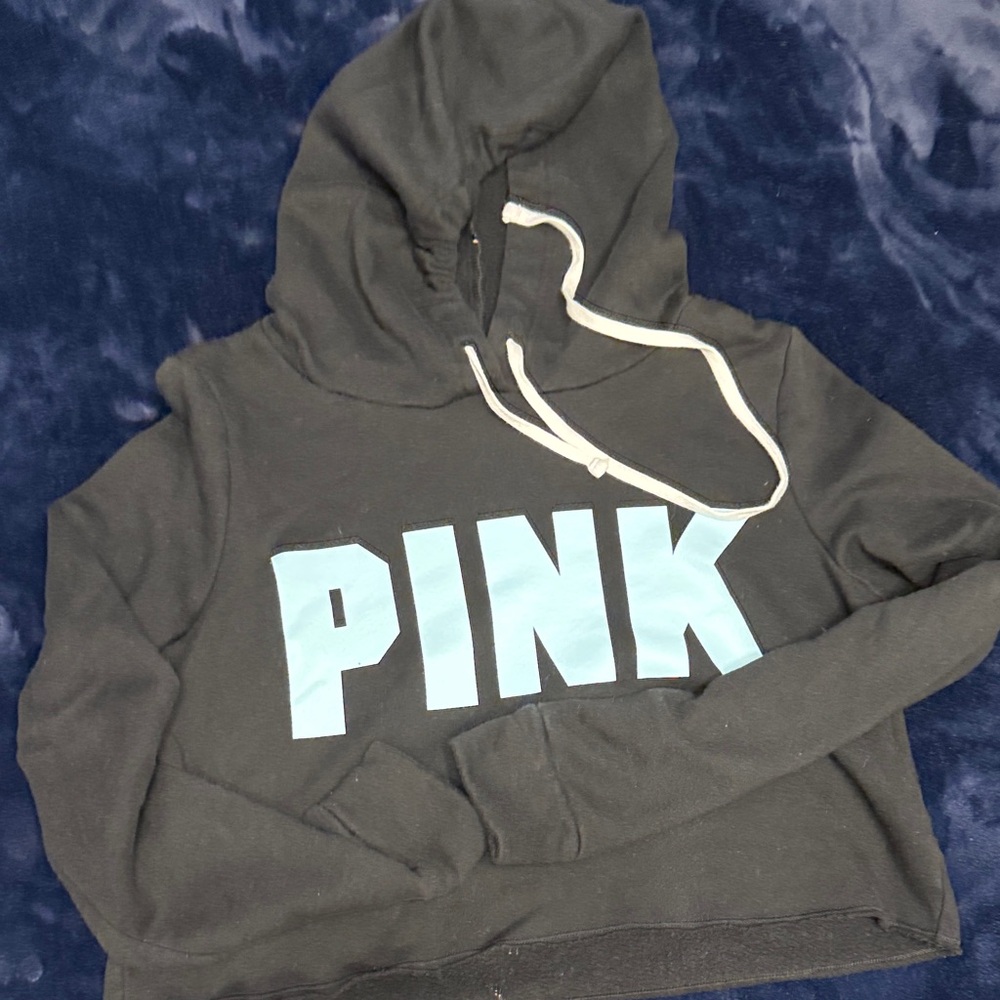 PINK Victoria's Secret Black Hoodie Sweater